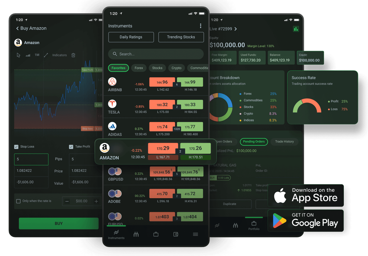Panda Mobile App green-dark Theme